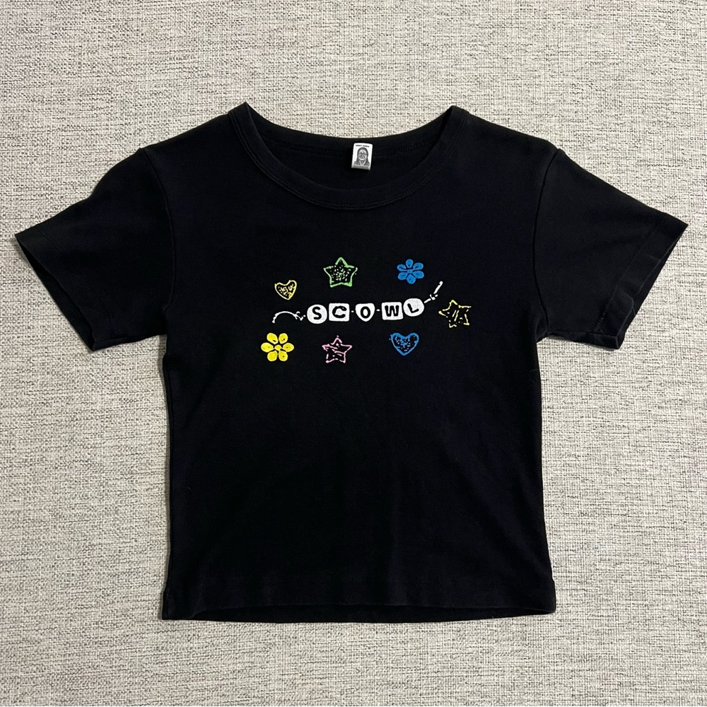 Los Angeles Apparel Black Tee with Colorful Graphics